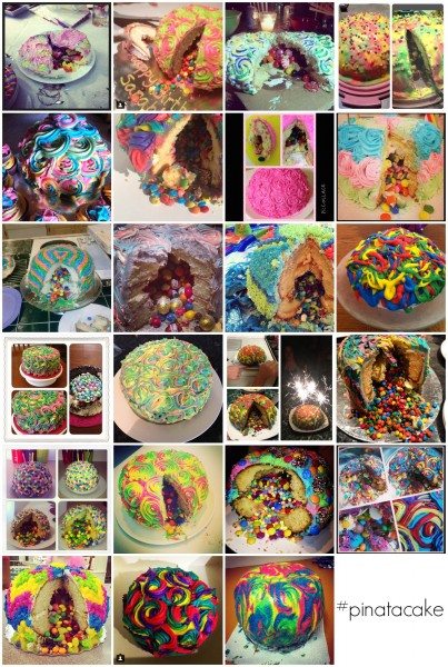 Pinata cakes via www.clairekcreations.com