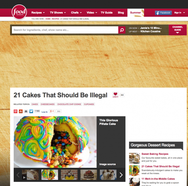 Pinata cake on the food network