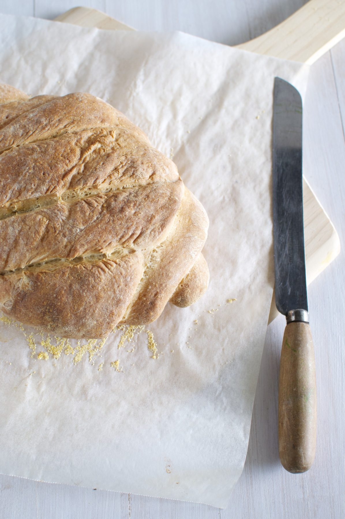 Crusty Italian bread via www.clairekcreations.com