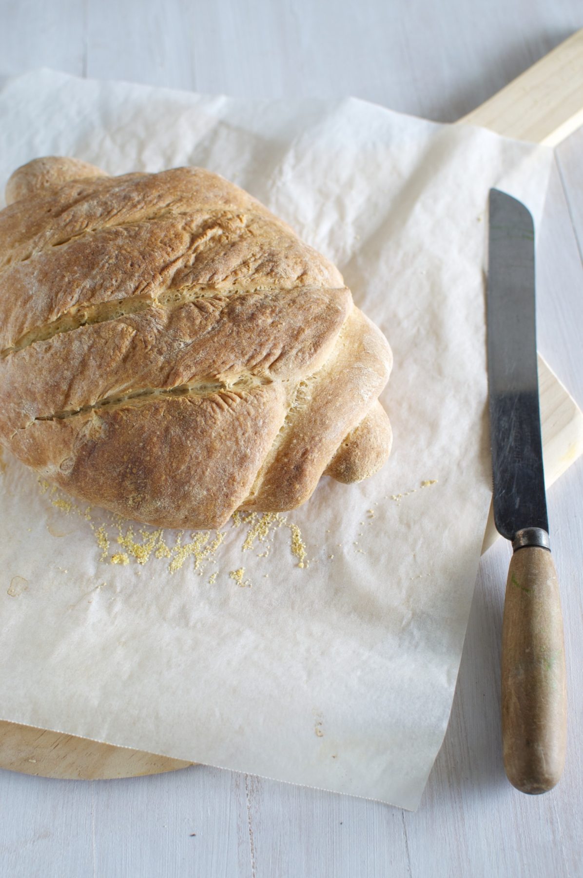 Crusty Italian bread via www.clairekcreations.com