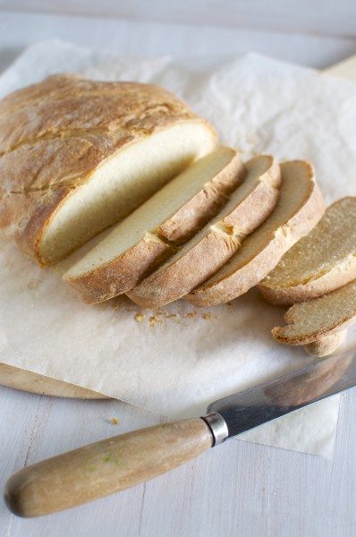 Crusty Italian bread via www.clairekcreations.com