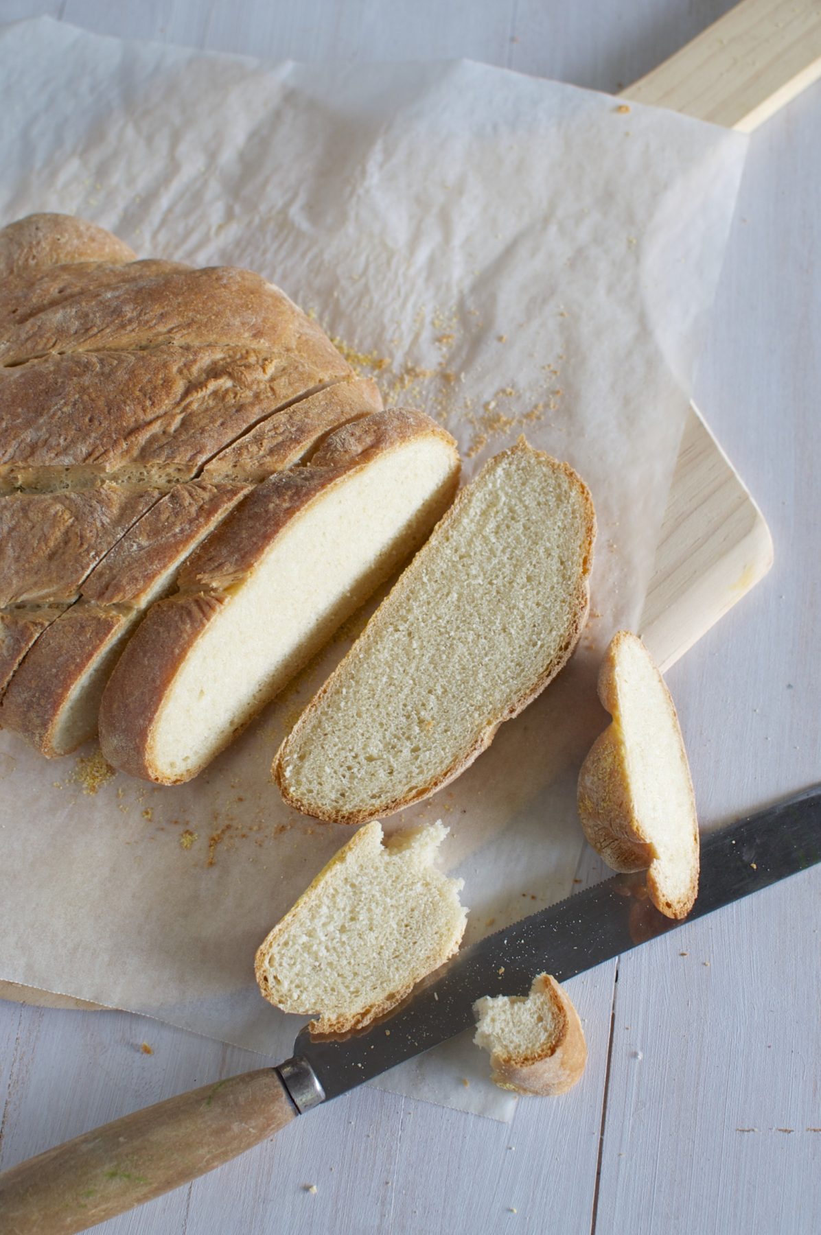 Crusty Italian bread via www.clairekcreations.com