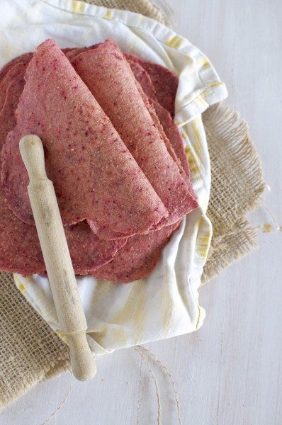 Beetroot flatbread and chips via www.clairekcreations.com