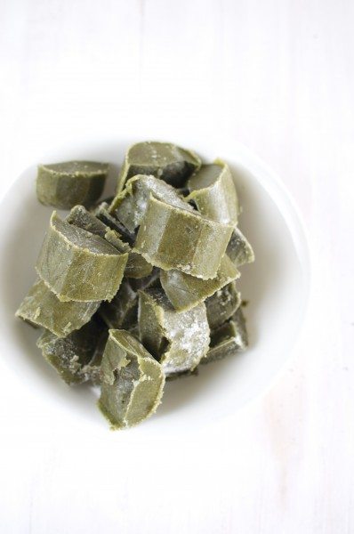 Cubes ready for blending