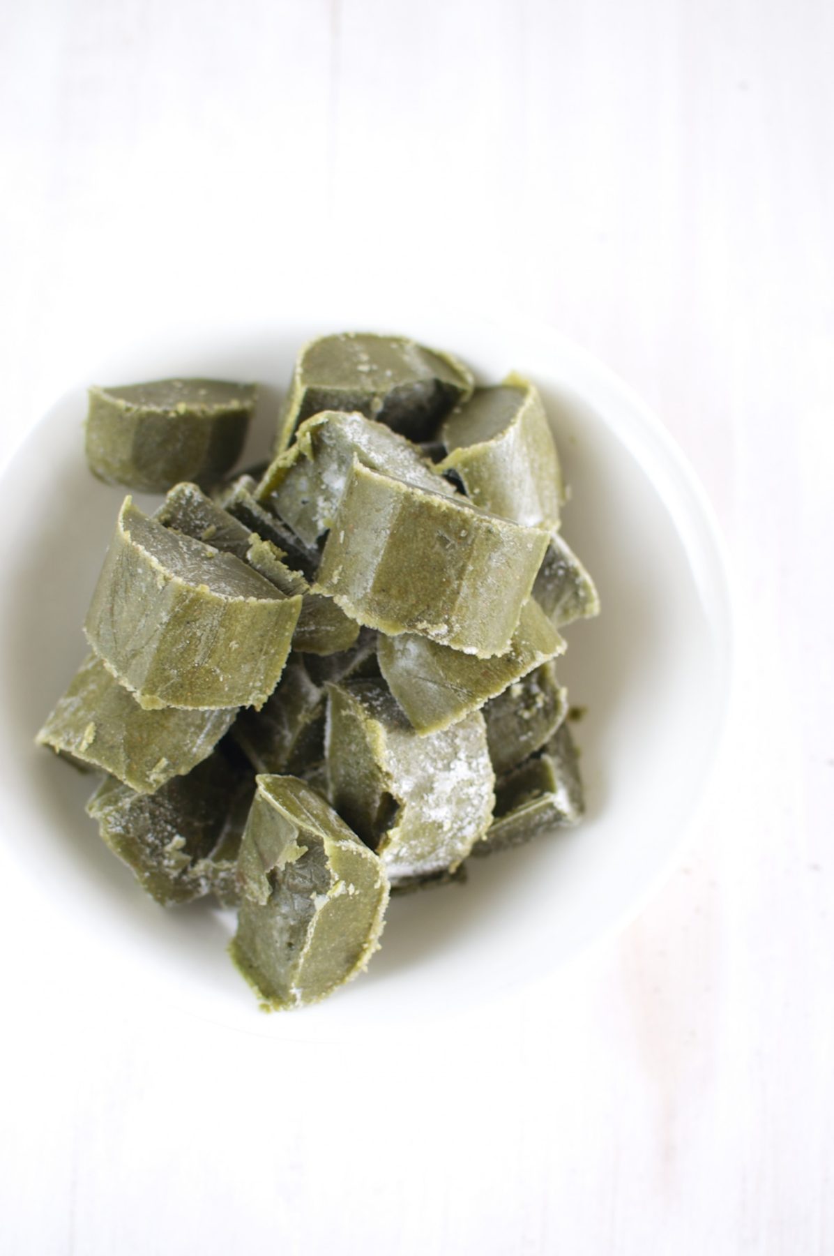 Cubes ready for blending