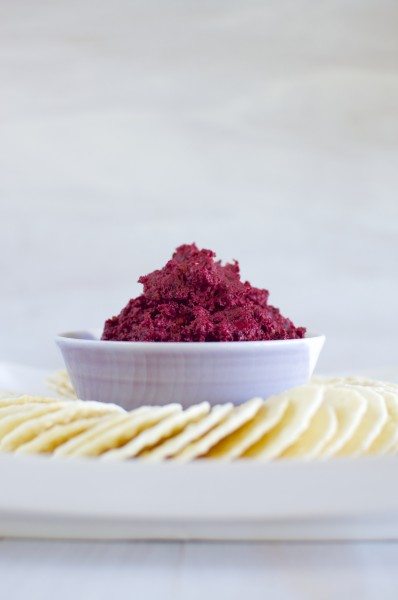 Beetroot and walnut dip via www.clairekcreations.com