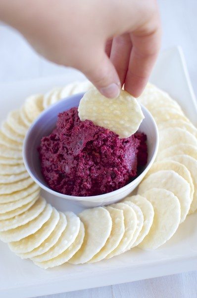 Beetroot and walnut dip via www.clairekcreations.com