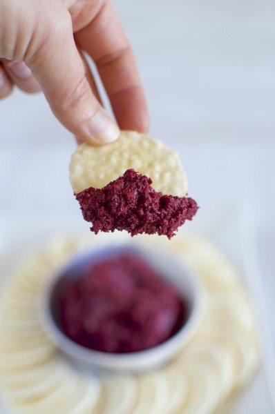 Beetroot and walnut dip via www.clairekcreations.com