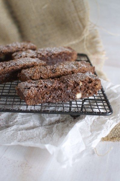 Macadamia brownies with lemon myrtle via www.clairekcreations.com