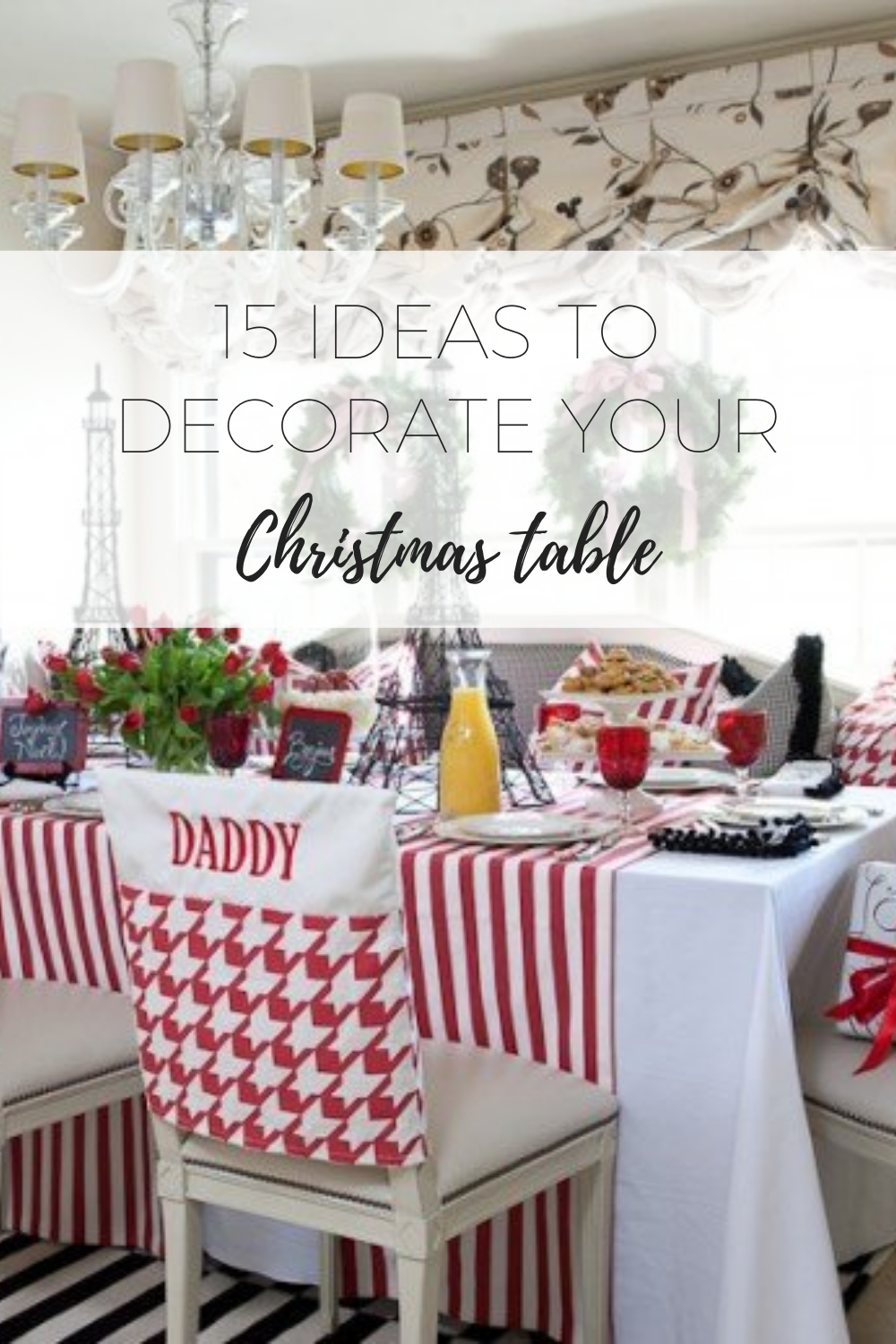 15 ideas for decorating your Christmas table