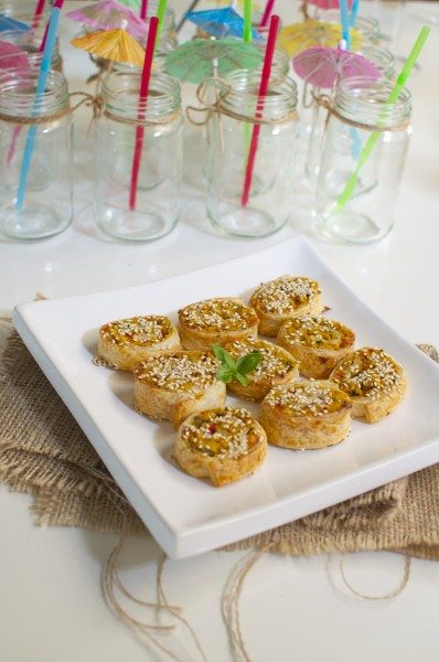 Vegetarian sausage rolls with chickpeas via www.clairekcreations.com