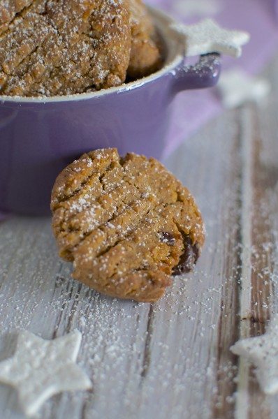 Grain free peanut butter choc chip cookies via www.clairekcreations.com