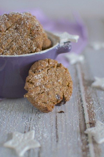 Grain free peanut butter choc chip cookies via www.clairekcreations.com