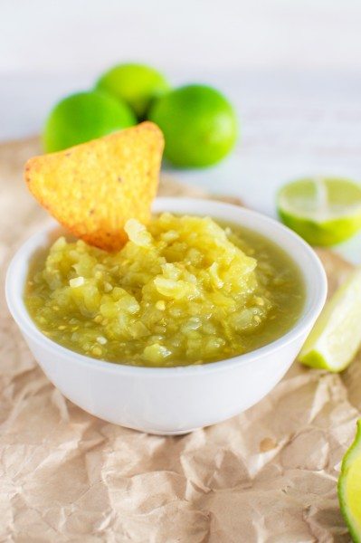 Green tomato salsa via www.clairekcreations.com