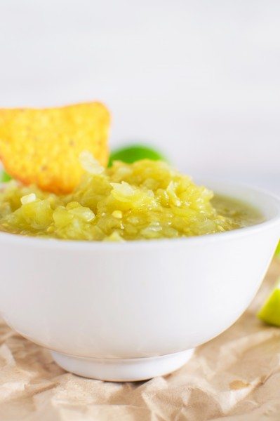 Green tomato salsa via www.clairekcreations.com