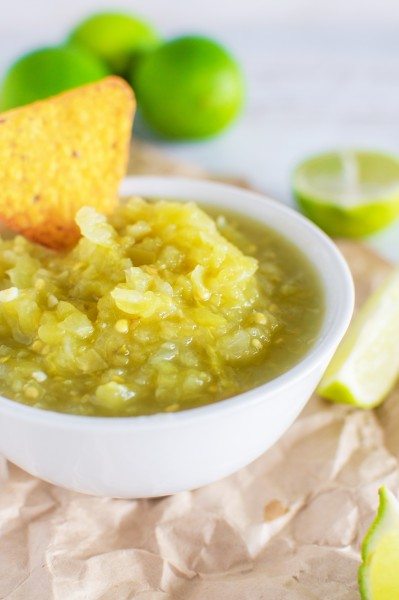 Green tomato salsa via www.clairekcreations.com