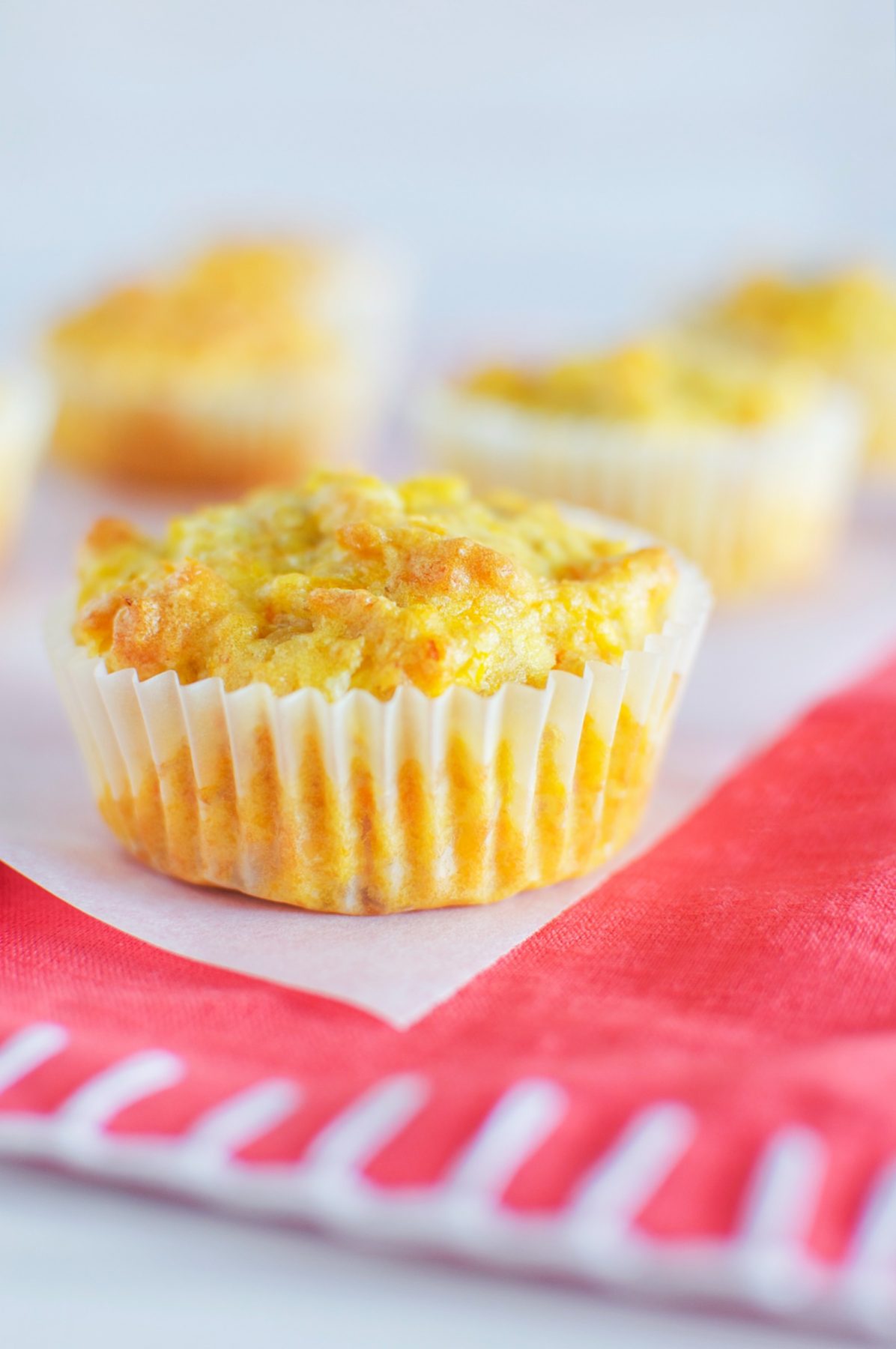 Carrot corn and cheddar muffins via www.clairekcreations.com