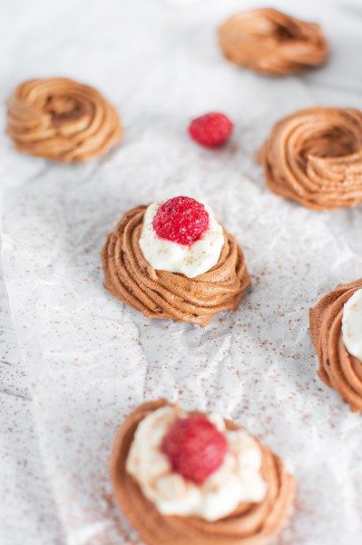 Paleo chocolate meringue nests via www.clairekcreations.com