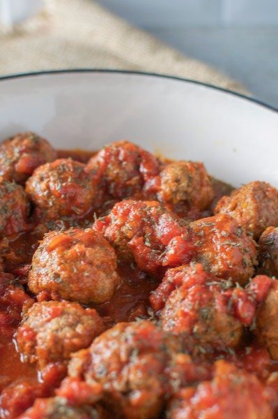 Paprika meatballs in tomato sauce via www.clairekcreations.com