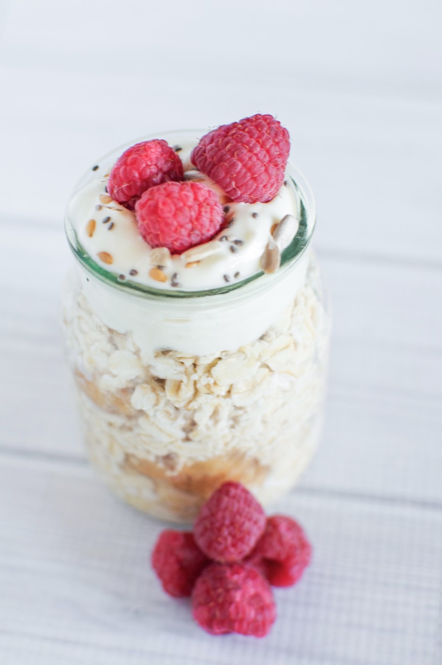 Bircher Muesli pots easy, quick, healthy breakfast perfect for on the go.