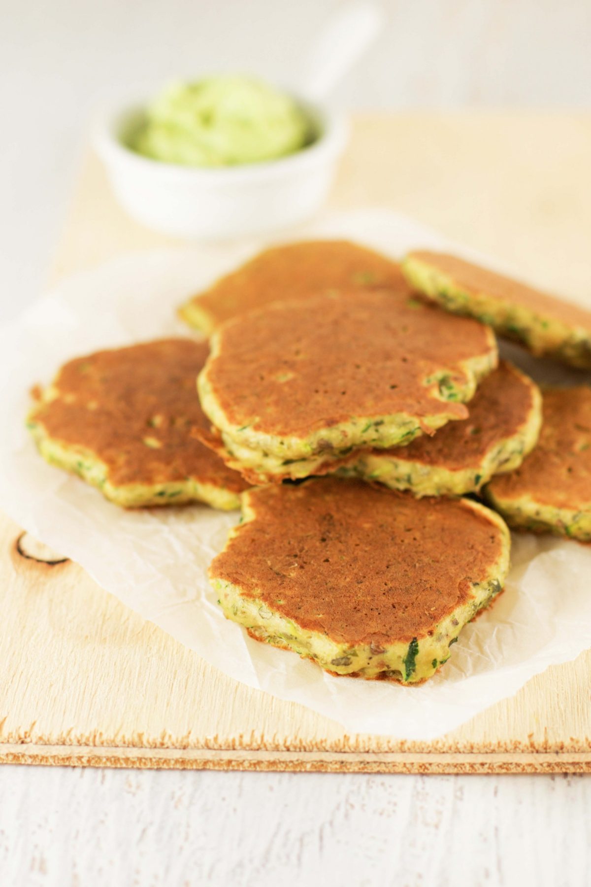 Zucchini fritters (with avocado yoghurt sauce)  via www.clairekcreations.com