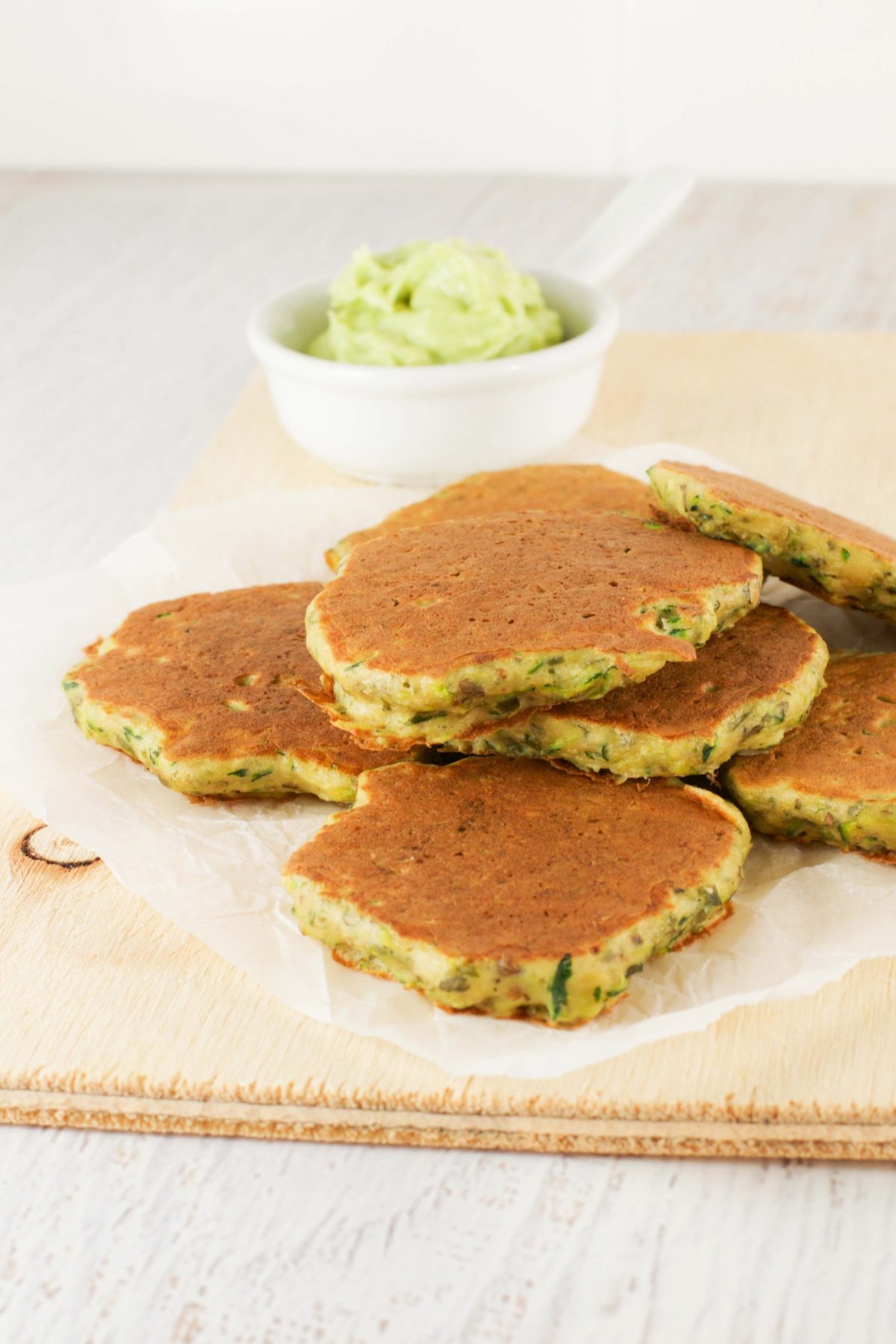 Zucchini fritters (with avocado yoghurt sauce)  via www.clairekcreations.com
