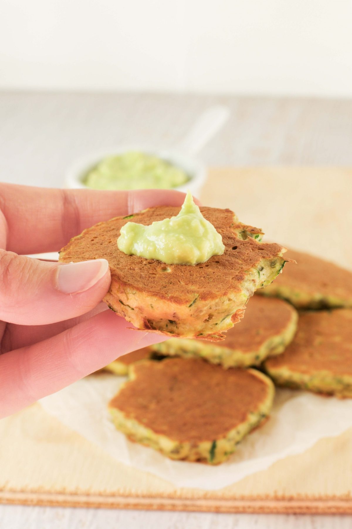 Zucchini fritters (with avocado yoghurt sauce)  via www.clairekcreations.com