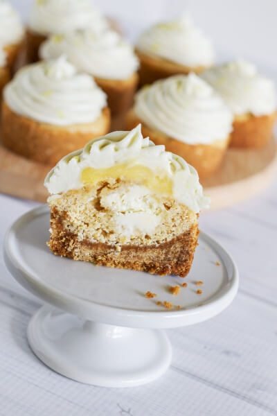 Lemon cheesecake cupcakes via www.clairekcreations.com