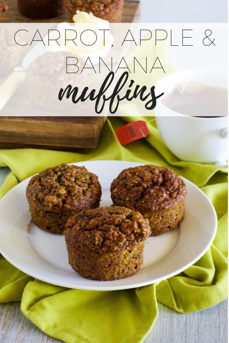 Best healthy carrot apple and banana muffins (simple recipe)