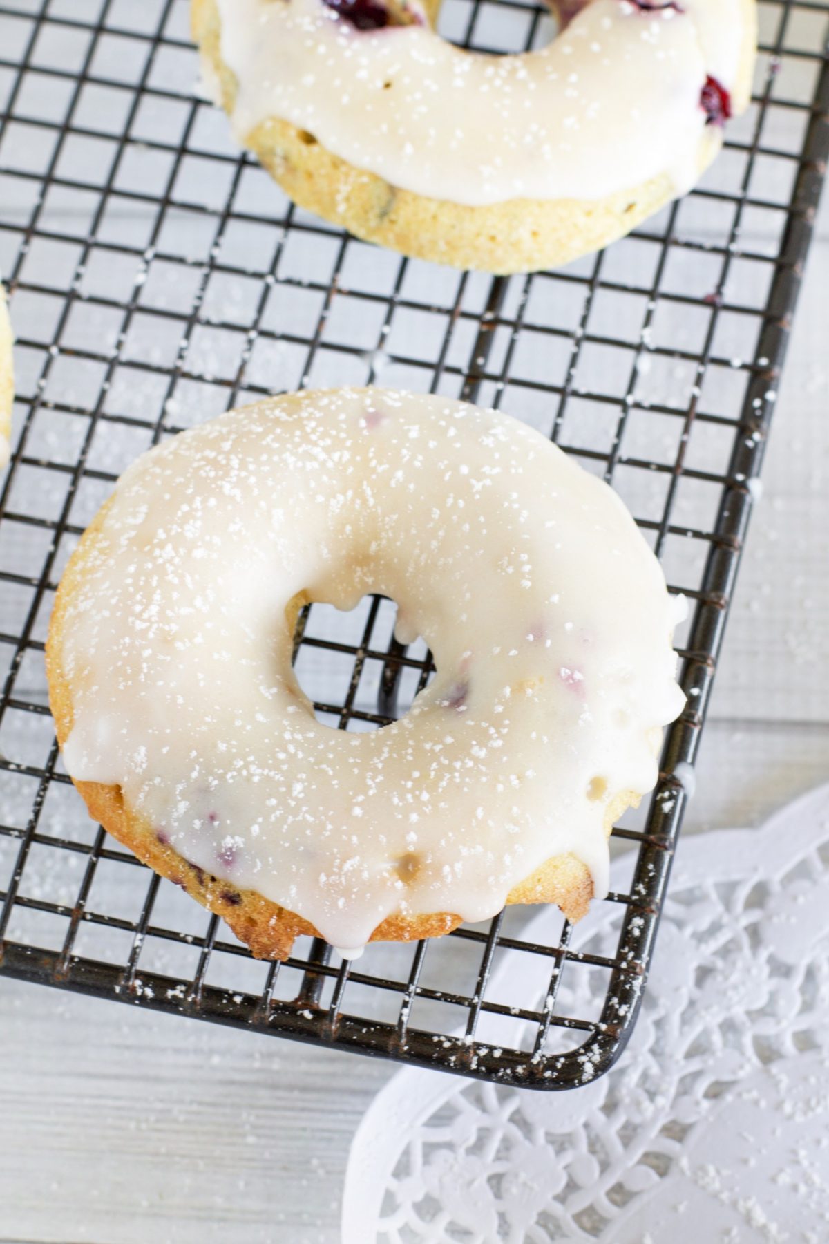 Lemon and blueberry baked donuts via www.clairekcreations.com