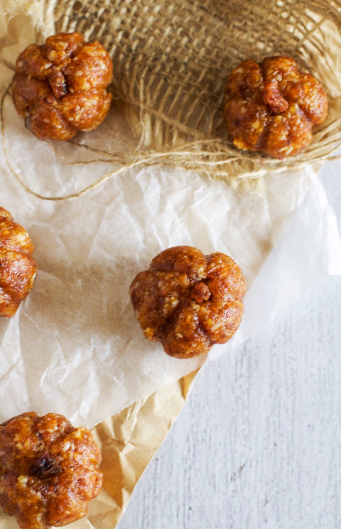 Pumpkin apricot and macadamia balls via www.clairekcreations.com