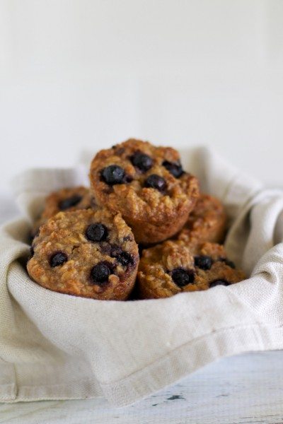 Blueberry oat muffins via www.clairekcreations.com