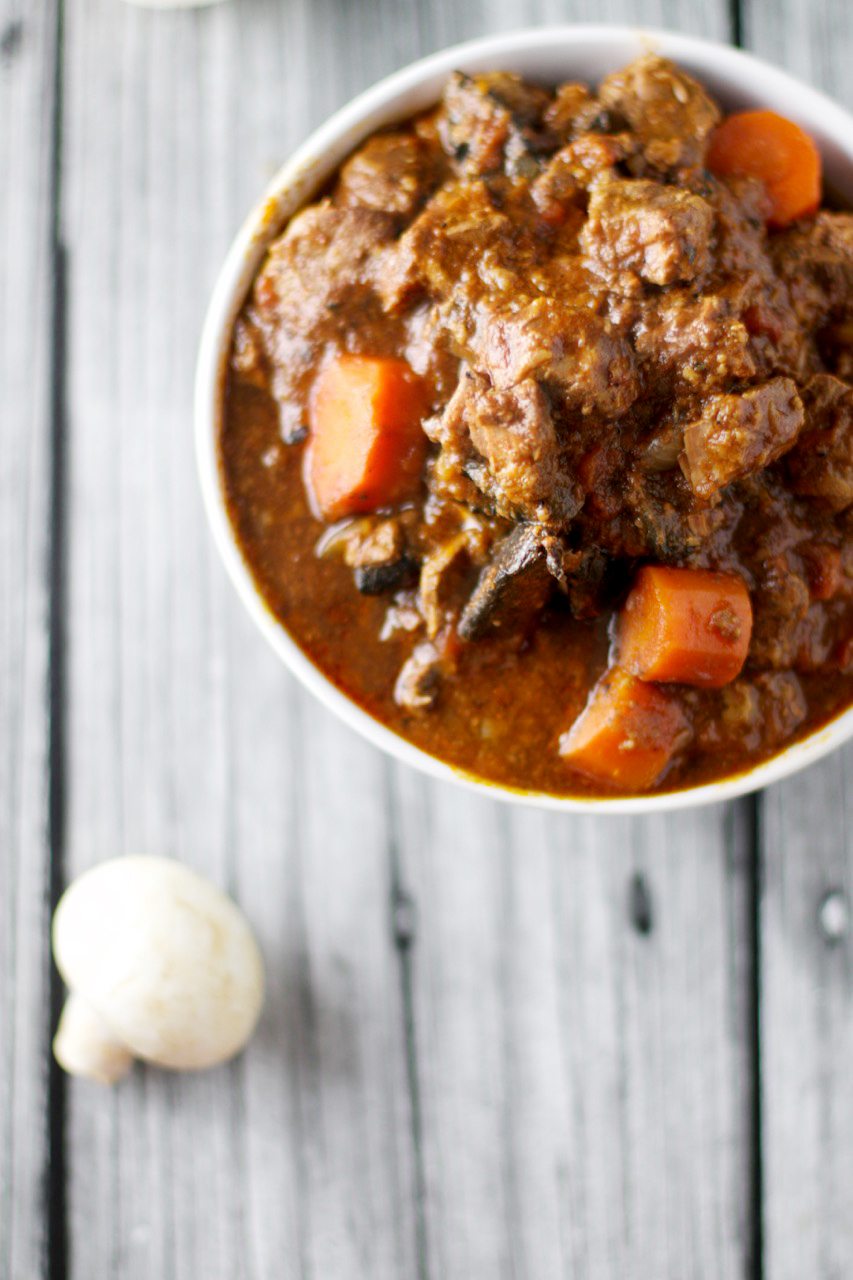 Beef, red wine and mushroom casserole via www.clairekcreations.com