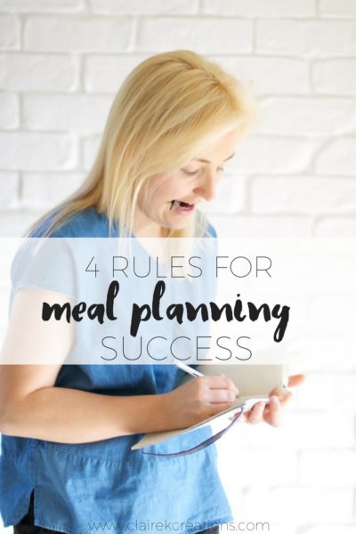 Four rules for meal planning success pin