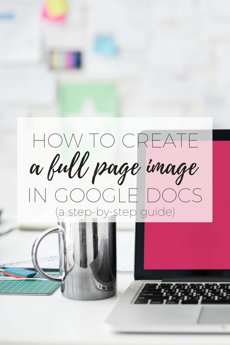 How to create a full page image in Google docs (great for eBooks)