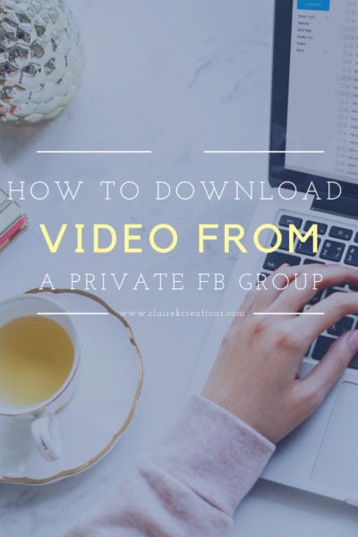How to download video from a private facebook group