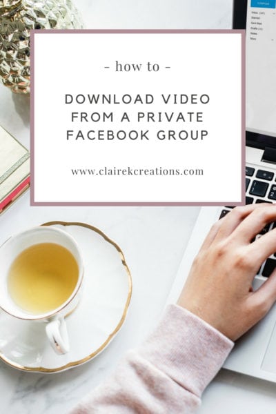 How to download video from a private facebook group