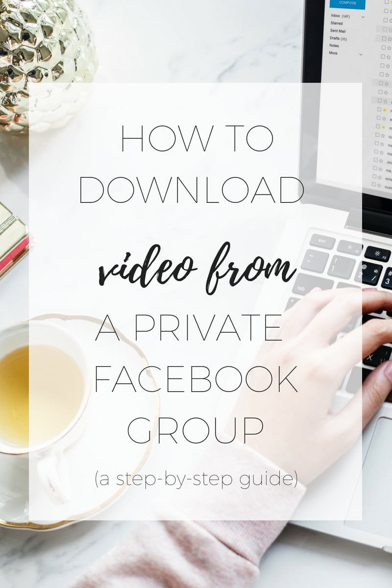 How to download Facebook video from a private group Claire K Creations