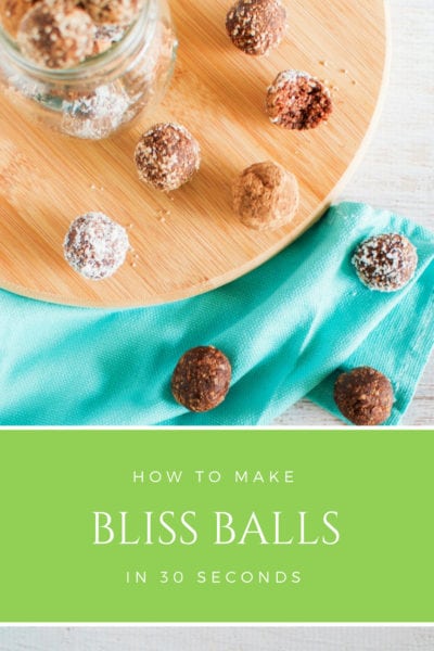 How to make bliss balls in 30 seconds via www.clairekcreations.com a simple trick for making protein balls quickly and easily