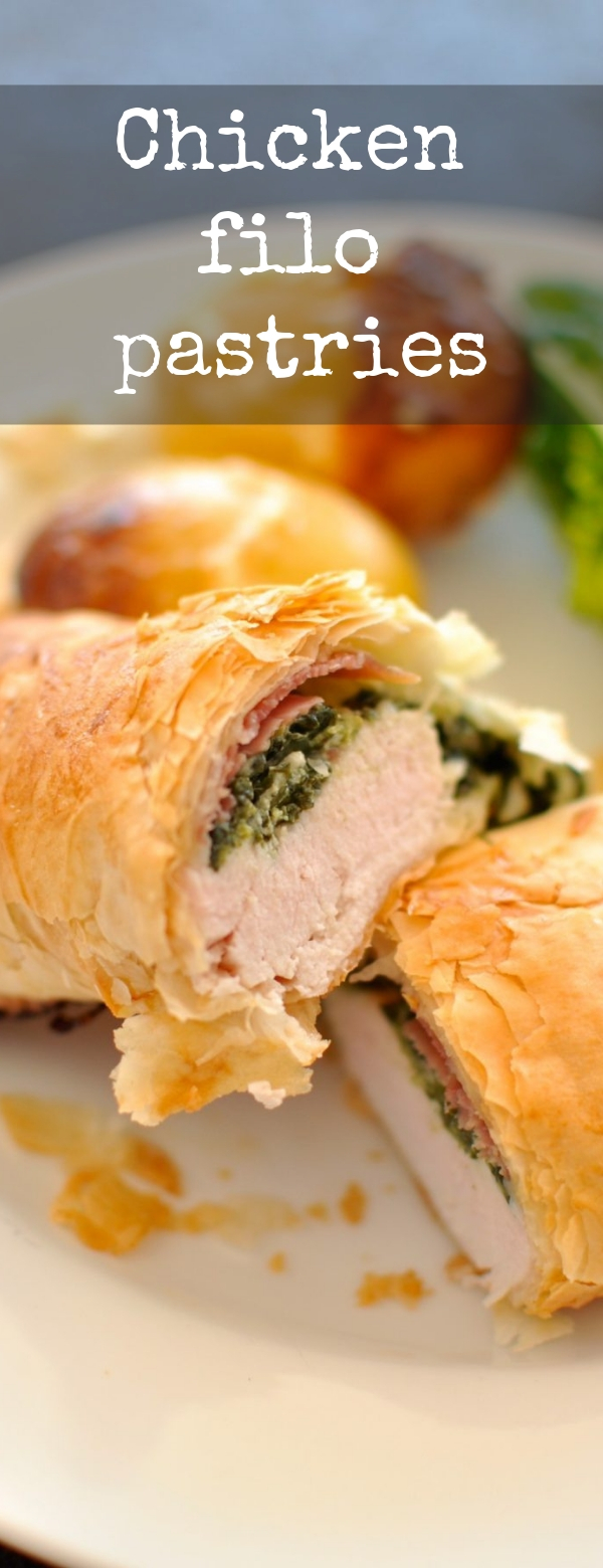 Best chicken filo parcels with prosciutto, cheese & spinach