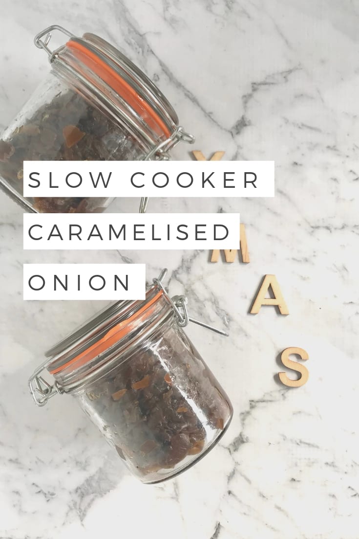 Caramelised onion in the slow cooker - sugar free