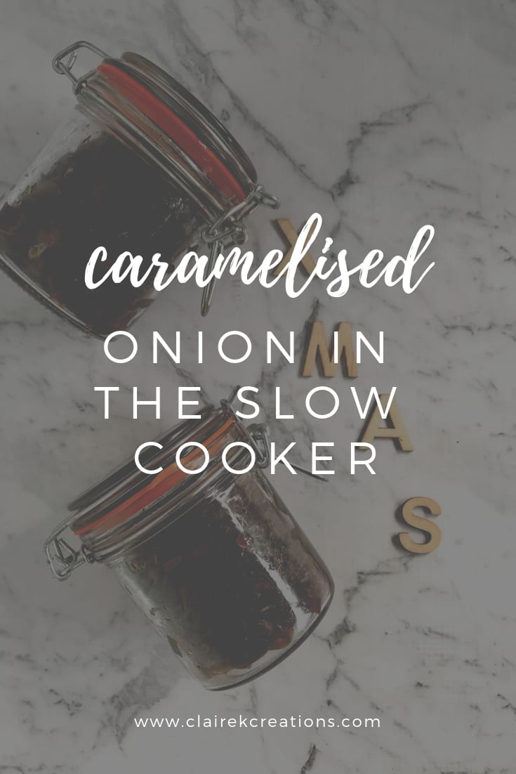 Caramelised onion in the slow cooker - sugar free