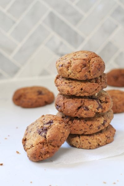 Gluten Free Wholefood chocolate chip cookies via www.clairekcreations.com