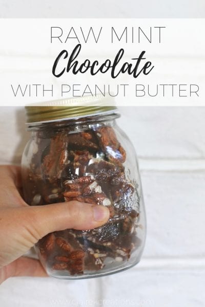 Raw mint chocolate with peanut butter