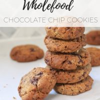 Gluten free wholefood chocolate chip cookies