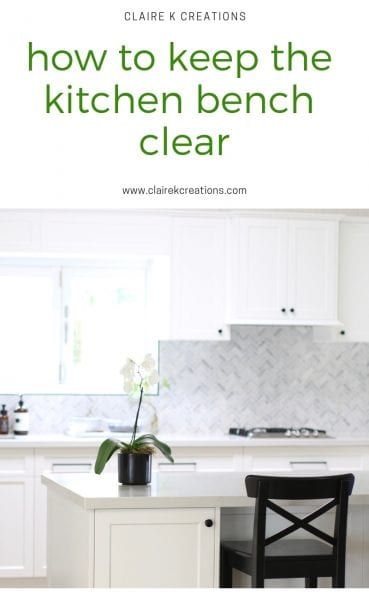 how to keep the kitchen bench clear