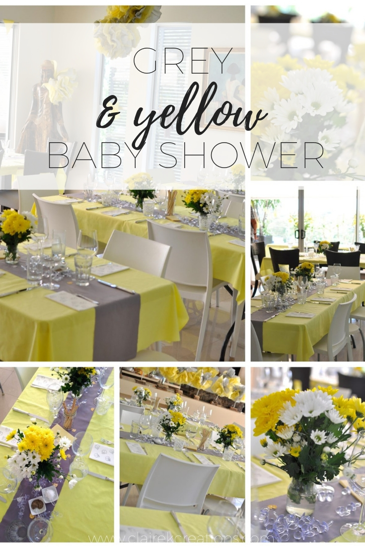 My grey and yellow baby shower Claire K Creations