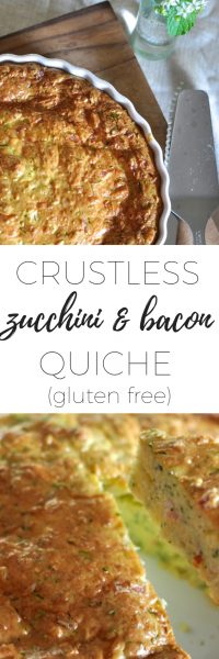 zucchini and bacon crustless quiche