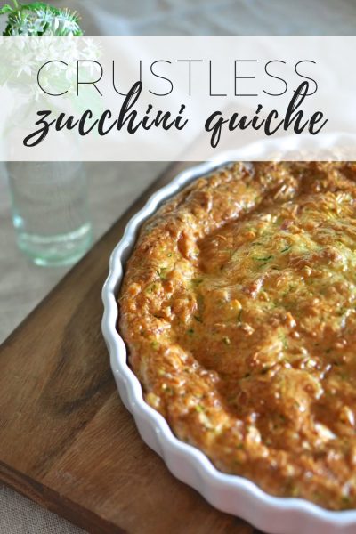 Easy crustless zucchini and bacon quiche recipe