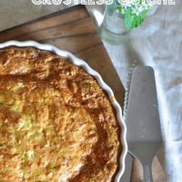 Zucchini and bacon crustless quiche - with gluten-free option